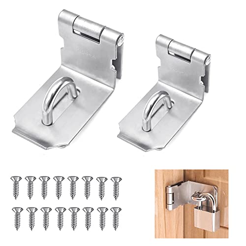 FIGFYOU 2 Stk Sicherheitsüberfallen 90 Grad Vorhängeschloss Edelstahl Schloss Vorrichtung Sicherheits Überfalle Türschloss Riegelschloss Haspe mit 16 Schrauben für Tür Fenster (3 Zoll und 4 Zoll) FIGFYOU 2 Stk Sicherheitsüberfallen 90 Grad Vorhängeschloss Edelstahl Schloss Vorrichtung Sicherheits Überfalle Türschloss Riegelschloss Haspe mit 16 Schrauben für Tür Fenster (3 Zoll und 4 Zoll) von FIGFYOU