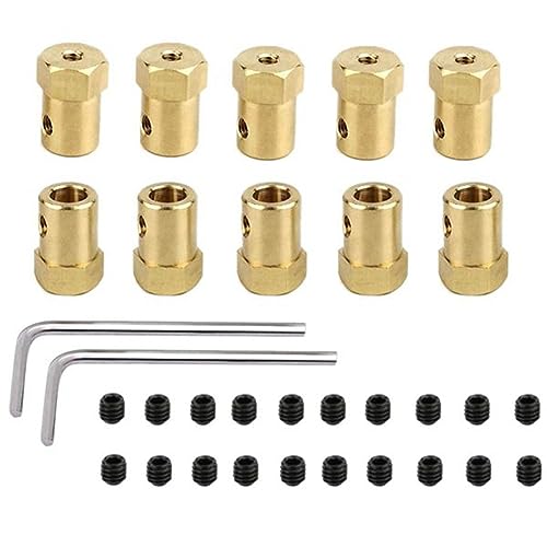 10 Teile/Satz 7Mm Bohrung Flexible Kupplung Stecker Sechskantkupplung für Auto Rad Reifen Welle Motor von FIGGRITID