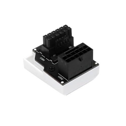 FIGGRITID ATX3.0 12VHPWR 12+4 16Pin PCIe5.0 450W Netzteil Kabel Adapter 180 Grad Anschlüsse für RTX 4090 4080 4070 Langlebig Einfache Installation Einfach zu bedienen Weiß RVS von FIGGRITID