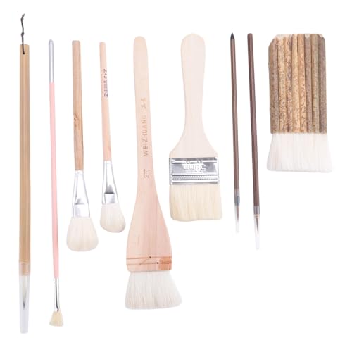 Keramikpinsel für Töpfereien, Glasurpinsel, Künstlerpinsel, Holzkunstpinsel-Set, Ölgemälde, Leinwand Keramikpinsel für Töpfereien, Glasurpinsel, Künstlerpinsel, Holzkunstpinsel-Set, Ölgemälde, Leinwand von FIGGRITID