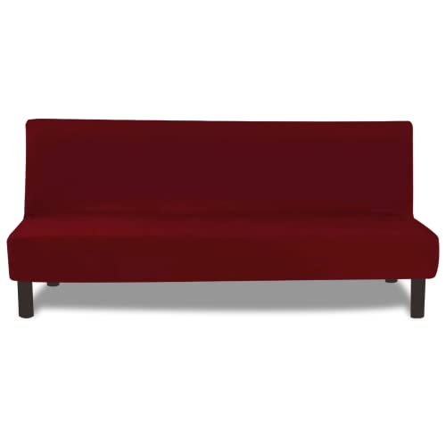 FIGOOO Sofabezug ohne Armlehnen 3 Sitzer Elastisch Sofa Überzug Armloser Waschbar Sofaüberwurf Sofahusse Schonbezug für Clic Clac Couchbezug ohne Armlehne,Burgundisch von FIGOOO