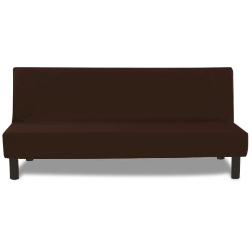 FIGOOO Sofabezug ohne Armlehnen 3 Sitzer Elastisch Sofa Überzug Armloser Waschbar Sofaüberwurf Sofahusse Schonbezug für Clic Clac Couchbezug ohne Armlehne,Dunkelbraun von FIGOOO