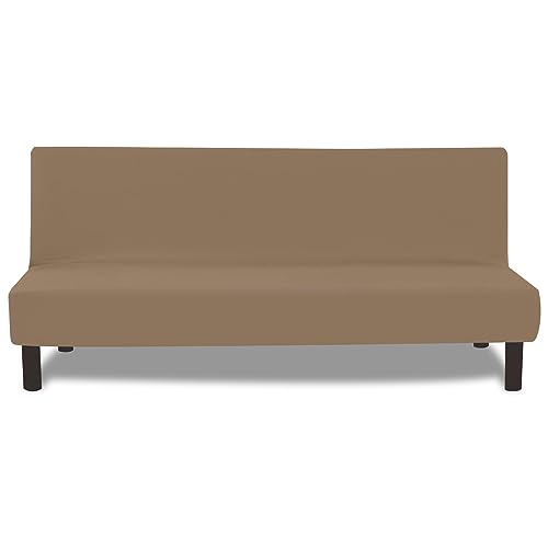 FIGOOO Sofabezug ohne Armlehnen 3 Sitzer Elastisch Sofa Überzug Armloser Waschbar Sofaüberwurf Sofahusse Schonbezug für Clic Clac Couchbezug ohne Armlehne,Erdiges Braun von FIGOOO