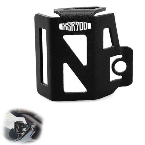 FIGULI Behälterdeckel CNC-Motorrad-Schutzdeckel Für Bremsflüssigkeitsbehälter Der Hinterradbremspumpe Für Yamaha XSR700 XSR 700 2017 2018 2019 2020 2021(Nero) von FIGULI