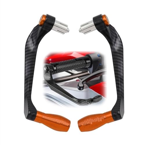 FIGULI Hebelhandschutz Für H-ONDA CB500F CB 500F 2023 2022 2021 2020-2003 2002 2001 Motorrad Universal 7/8 "22mm Lenkergriffe Bremskupplungshebel Lenkerschutzfolie(Orange) von FIGULI