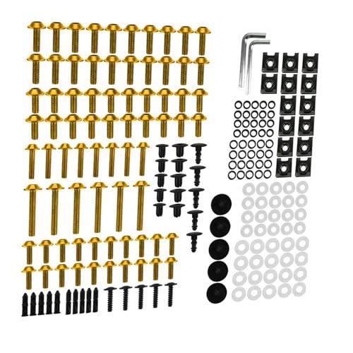 Karosserieschrauben Für BMW G310GS G310R HP2 Für Enduro SPORT HP4 HP R1250GS Motorrad Verkleidung Schrauben Körper Muttern Zubehör(Yellow) von FIGULI