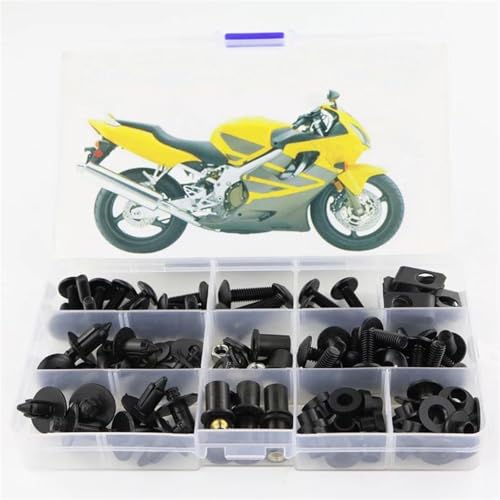 Karosserieschrauben Für CBR 600RR CBR600RR F4 1999-2006 2007 F4i 2004 2005 2006 Motorrad Verkleidung Schrauben Mutter Clips Körper Muttern Zubehör(Nero) von FIGULI