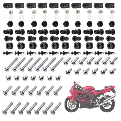 Karosserieschrauben Für CBR600F4/F4i 1999-2007 2006 2005 2004 2003 2001 2000 Motorradteile Komplette Verkleidungsschrauben Schrauben Befestigungskit(Silver) von FIGULI