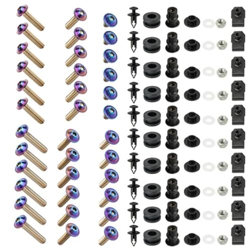 Karosserieschrauben Für CBR600RR 2003-2006 2004 2005 Motorrad Teile Komplette Verkleidung Schrauben Befestigungen Kit(Multi-colored) von FIGULI