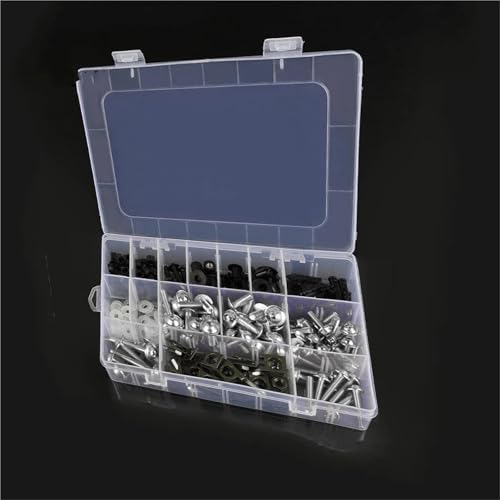 Karosserieschrauben Für DUKE640 640LC4 640 LC4 SM Für SUPERMOTO 1996-2006 2007 2008 2009 2010 + Verkleidung Bolzen Schrauben Kit Mutter Clips Motorrad Zubehör(Silver) von FIGULI