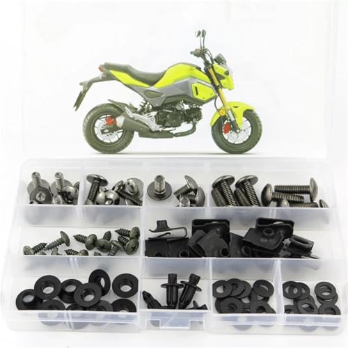 Karosserieschrauben Für GROM MSX125 2017 2018 Schrauben Windschutzscheibe Motorrad Verkleidung Bolzen Kit Modifizierte Teile(Metallic) von FIGULI