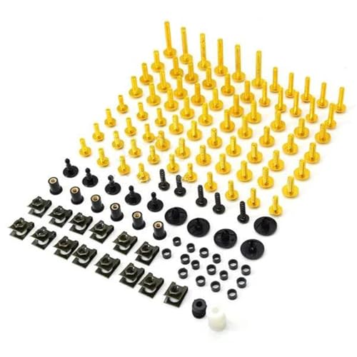 Karosserieschrauben Für MV Agusta Für Brutale 675 750 800 910 920 989 1078 1090 F3 F4 S R RR Universal-Motorradverkleidungsschrauben Und -muttern(Yellow) von FIGULI