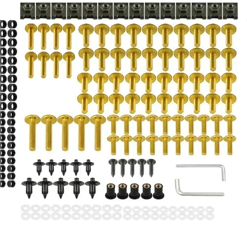 Karosserieschrauben Für Suzuki GSXR GSX-R 1000R 1000A 1000FZ 1000SE 1000X GSX-R1000SE Motorrad Vollverkleidungsschraubensatz Komplette Verkleidungsclips Muttern(Yellow) von FIGULI