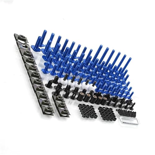 Karosserieschrauben Für YAMAHA DT200 DT125RR DT125R DT125RE DT125RL DT125LC DT125 RL/LC/RE Motorrad Teile Komplette Verkleidung Schrauben Schrauben Befestigungen Kit(Blu) von FIGULI