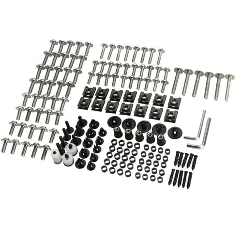 Karosserieschrauben Für YAMAHA YZF R1 R3 R6 R15 R125 R7 Motorradteile Komplette Verkleidungsschrauben Schrauben Befestigungssatz(Silver) von FIGULI