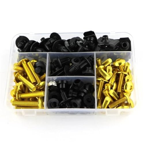 Karosserieschrauben Für Yamaha YZF-R6 YZF R6 2008-2011 2012 2013 2014 2015 2016 Kompletter Verkleidungsschraubensatz Karosserieschrauben Clips Geschwindigkeitsmuttern Abdeckbolzen(Yellow) von FIGULI