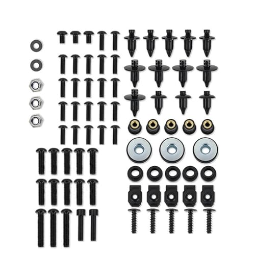 Karosserieschrauben Für Yamaha YZFR6 YZF-R6 2008 2009 2010 2011 2012 2013 2014 2015 2016 Set Schrauben Motorrad Verkleidung Bolzen Kit Befestigungen Modifizierte Teile(Nero) von FIGULI