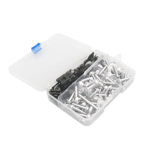 Karosserieschrauben Karosserie Schrauben Mutter Für Suzuki Gsxs Gsx S750 S1000 Gsx-s Bandit Drz Ltz Für Burgman 650 400 Drz400 Motorrad Verkleidung Kit(Silver) von FIGULI