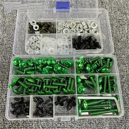 Karosserieschrauben Karosserie Verkleidung Schrauben Kit Mutter Zubehör Motorrad Für Benelli Trk 502 502x 502c Leoncino 500 Tnt 125 Tnt300(Green) von FIGULI