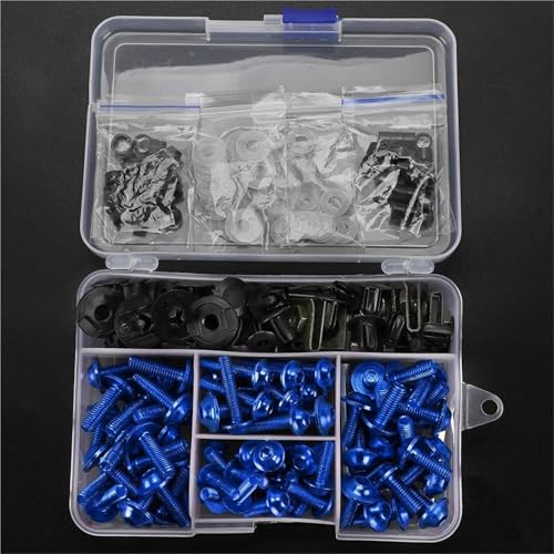 Karosserieschrauben Kompletter Motorradverkleidungsschraubensatz Für CFMOTO 800NK 150NK 250NK 450NK 650NK ABS 650MT 800MT 650TR-G Karosserieschrauben Clips Mutternabdeckungen(Blu) von FIGULI