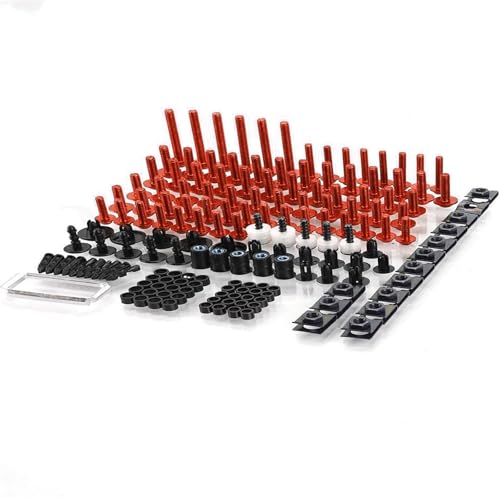 Karosserieschrauben Kompletter Verkleidungsschraubensatz Für YAMAHA FZS16 FZ16 FZ-1 FZ1 FZ6 FZ6S FZ6N FZ6R Für FAZER 16 Motorrad-Vollverkleidungssatz Muttern Schrauben Edelstahl(Rosso) von FIGULI