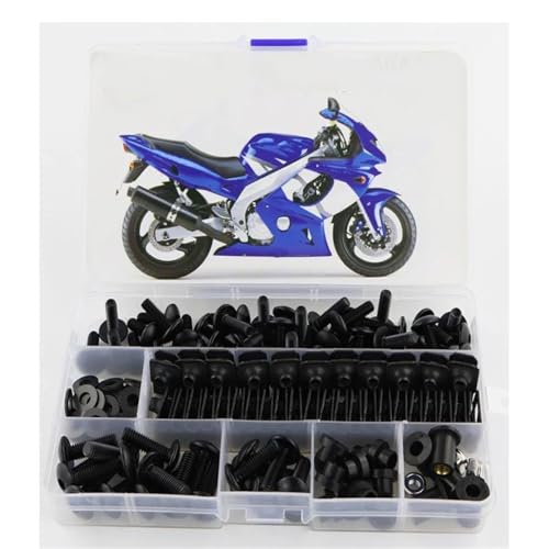 Karosserieschrauben Komplettes Verkleidungsschrauben-Set Für Yamaha YZF600R YZF-600R 1996-2001 2002 2003 2004 2005 2006 2007 Motorrad-Vollverkleidungsset Muttern Schrauben(Nero) von FIGULI