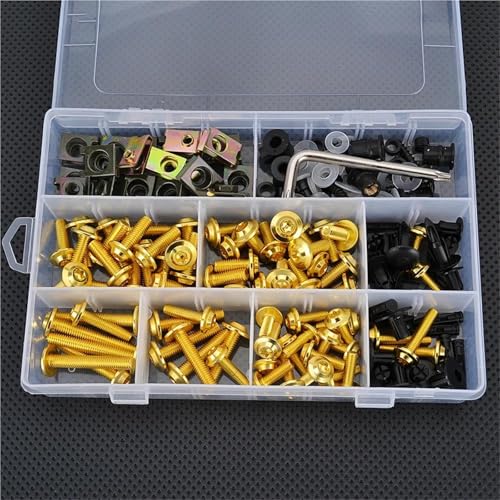 Karosserieschrauben M5 M6 Schrauben Motorradverkleidungsbolzen Schraube Mutter Für Ducati 748 749 750SS 848 900SS 916 996 998 999 1098 1098S 1199 Panigale Modifizierte Teile(Yellow) von FIGULI