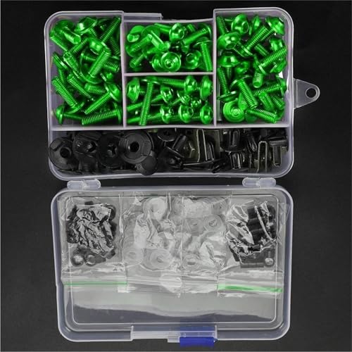 Karosserieschrauben Motorrad CNC Verkleidung Bolzen Kit Für GILERA Nexus 125 250 300 500 Nexus250 Nexus300 Nexus500 Nexus125 Verschluss Clips Set Schraube(Green) von FIGULI