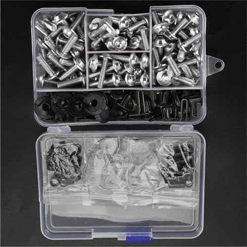 Karosserieschrauben Motorrad CNC Verkleidung Bolzen Kit Für GILERA Nexus 125 250 300 500 Nexus250 Nexus300 Nexus500 Nexus125 Verschluss Clips Set Schraube(Silver) von FIGULI