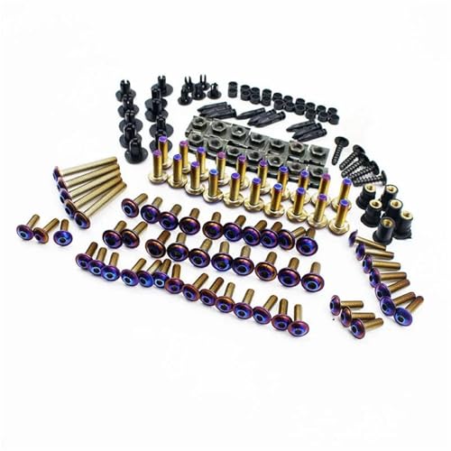 Karosserieschrauben Motorrad Cowling Komplette Voll Verkleidung Schrauben Kit Für VFR800 VFR 800 2002-2009 2010 2011 2012 2013 Clips Mutter Stahl(Multi-colored) von FIGULI