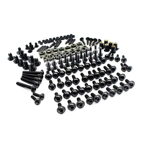Karosserieschrauben Motorrad Cowling Komplette Voll Verkleidung Schrauben Kit Für VFR800 VFR 800 2002-2009 2010 2011 2012 2013 Clips Mutter Stahl(Nero) von FIGULI