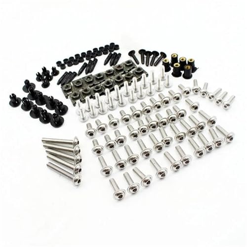 Karosserieschrauben Motorrad Cowling Komplette Voll Verkleidung Schrauben Kit Für VFR800 VFR 800 2002-2009 2010 2011 2012 2013 Clips Mutter Stahl(Silver) von FIGULI