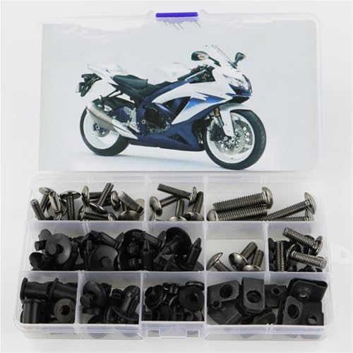 Karosserieschrauben Motorrad Karosserie Schrauben Muttern Zubehör Für Suzuki GSXR600 GSXR750 2011-2015 2016 2017 2018 Verkleidungsschrauben Motorradschrauben(Metallic) von FIGULI