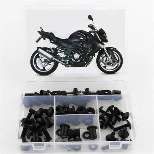 Karosserieschrauben Motorrad Komplette Karosserie Vollverkleidung Schrauben Kit Für Z1000 2007 2008 2009 Verkleidung Clips Mutter Stahl 1 Set(Nero) von FIGULI