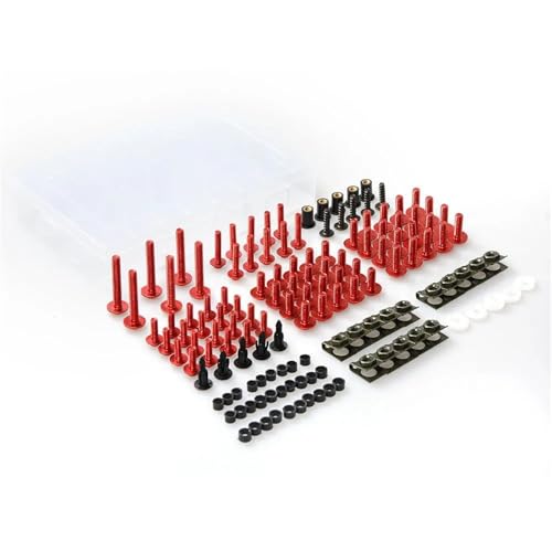 Karosserieschrauben Motorrad Modifizierte Teile Für BMW S1000 S1000RR S1000XR S1000R R XR RR 2009 2010 2011 2012-2016 Schrauben Windschutzscheibe Motorrad Verkleidung Bolt Kit(Rosso) von FIGULI