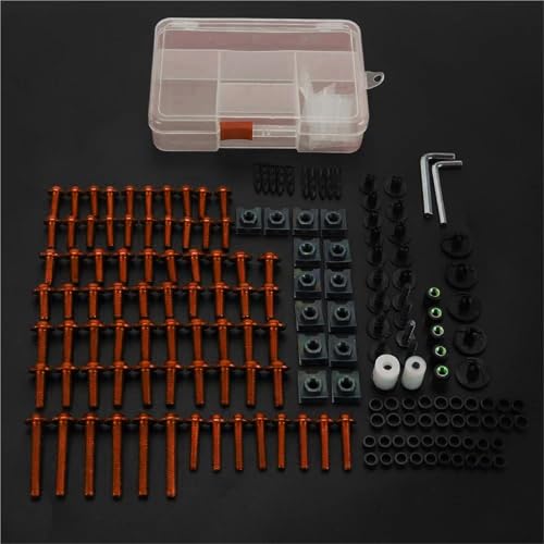 Karosserieschrauben Motorrad Modifizierte Teile Für Benelli TRK502 Trk 502 521 502X TRK 702 TRK702 2005-2023 2021 2020 Befestigungsschraubensatz Motorradverkleidungsbolzensatz(Orange) von FIGULI