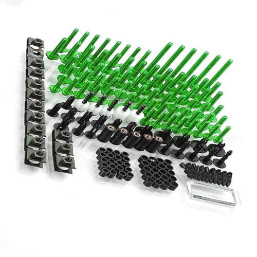 Karosserieschrauben Motorrad Modifizierte Teile Für XL600V Transalp PD06 1987-2000 Africatwin XRV650 RD03 XRV750 RD04 Schrauben Set Motorrad Verkleidung Bolzen Kit(Green) von FIGULI
