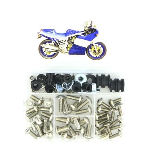 Karosserieschrauben Motorrad Modifizierte Teile Windschutzscheibenschrauben Für Suzuki GSX-R 750 1986-1987 GSXR750 GSXR Motorradverkleidungsbolzensatz(Silver) von FIGULI