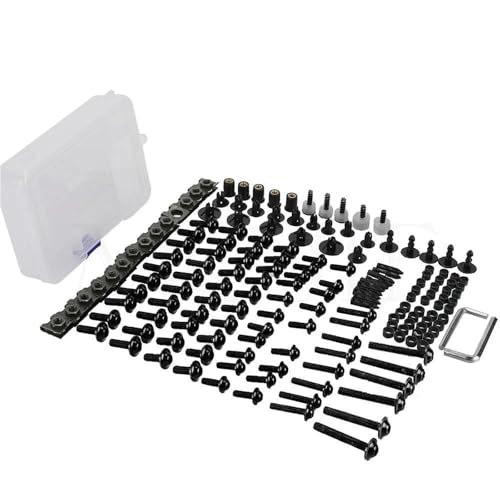 Karosserieschrauben Motorrad Verkleidung Bolzen Kit Für HYOSUNG GT250R GT650R GT 250R 650R 250 650 R 2006 2007 2008 2009 Motorrad Modifizierte Teile Schrauben Windschutzscheibe(Nero) von FIGULI