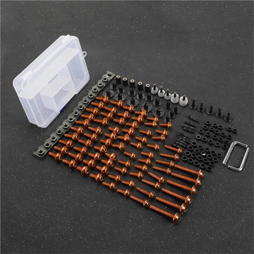 Karosserieschrauben Motorrad Verkleidung Bolzen Kit Für HYOSUNG GT250R GT650R GT 250R 650R 250 650 R 2006 2007 2008 2009 Motorrad Modifizierte Teile Schrauben Windschutzscheibe(Orange) von FIGULI