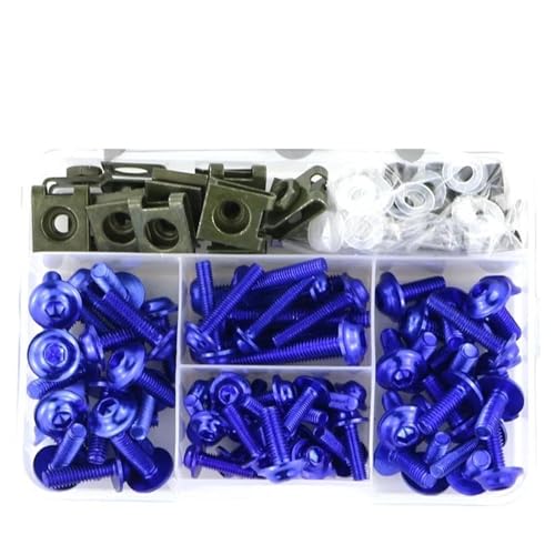 Karosserieschrauben Motorrad Verkleidung Bolzen Kit Körper Schrauben Für Aprilia Dorsoduro 750 1200 900 Caponord RXV SXV Schraube Mutter Clip(Blu) von FIGULI