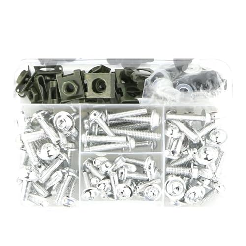 Karosserieschrauben Motorrad Verkleidung Bolzen Kit Körper Schrauben Für Aprilia Dorsoduro 750 1200 900 Caponord RXV SXV Schraube Mutter Clip(Silver) von FIGULI
