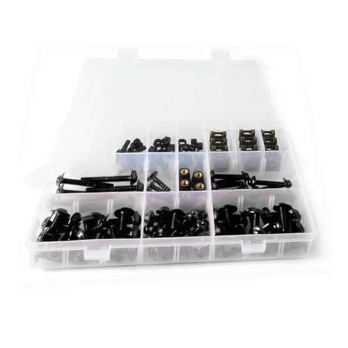 Karosserieschrauben Motorrad Verkleidung Bolzen Schraube Mutter Clip Kit Für Benelli BN 600i 302 251 302 TNT 125 300 302S 600 752S Leoncino 250 500 Motorrad Zubehör(Nero) von FIGULI