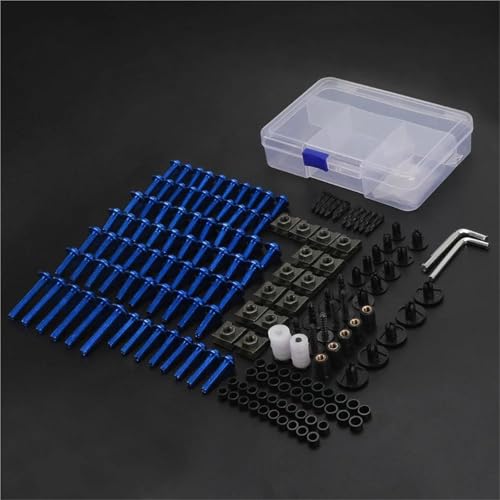 Karosserieschrauben Motorrad Verkleidung Bolzen Schraube Mutter Clip Kit Für CB1300F CBF600 CBF500 CBF190R CBF125 CBF1000 Zubehör(Blu) von FIGULI