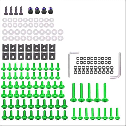 Karosserieschrauben Motorrad Verkleidung Bolzen Schraube Mutter Clip Kit Für Für Hornet Cbf 600 Cb 600f 650r Cb600f Cbr600rr X Adv 750 Xadv X-adv Zubehör(Green) von FIGULI