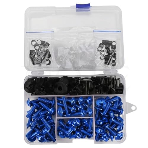 Karosserieschrauben Motorrad Verkleidung Bolzen Schrauben Kit Mutter Clips CNC Für REBEL CMX250C CMX250 CA250 CMX500 CMX300 REBEL 250 300 500 Motorrad Modifizierte Teile(Blu) von FIGULI