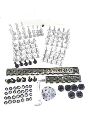 Karosserieschrauben Motorrad Verkleidung Körper Schrauben Set Kit Für NS 1190 530EXC EXC-R XCR-W 250R 350 Für Husaberg Verschluss Schraube Muttern(Silver) von FIGULI