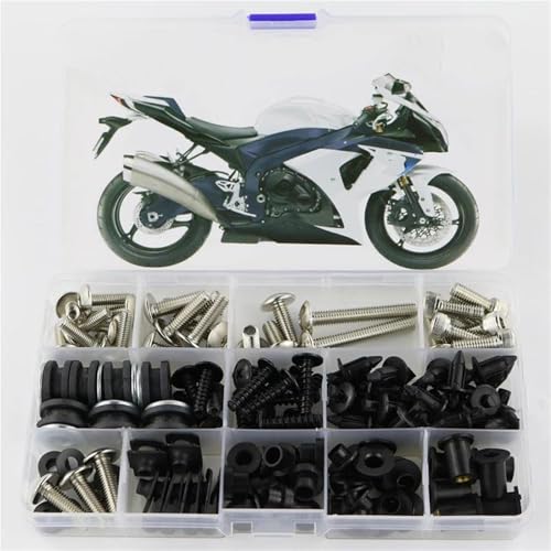 Karosserieschrauben Motorrad Verkleidung Schrauben Für Suzuki GSX-R1000 GSXR1000 2009 2010 2011 2012 2013 2014 2015 2016 Körper Muttern Zubehör(Silver) von FIGULI