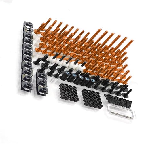 Karosserieschrauben Motorrad Verkleidung Schrauben Für VF750S Für SABRE VFR750 F/R/FH/FV VFR800 FIWI/VTEC/F CB190R Körper Muttern Zubehör(Orange) von FIGULI