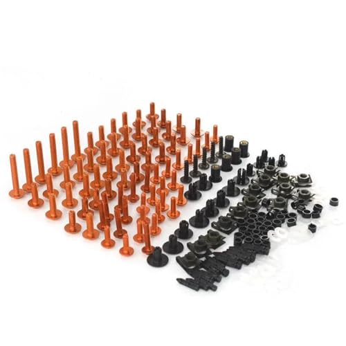 Karosserieschrauben Motorrad Verkleidung Schrauben Kit Für DUCATI Monster 695 696 796 795 797 821 1000 1100S 1200 M400 M600 1098 Custom Bolzen(Orange) von FIGULI
